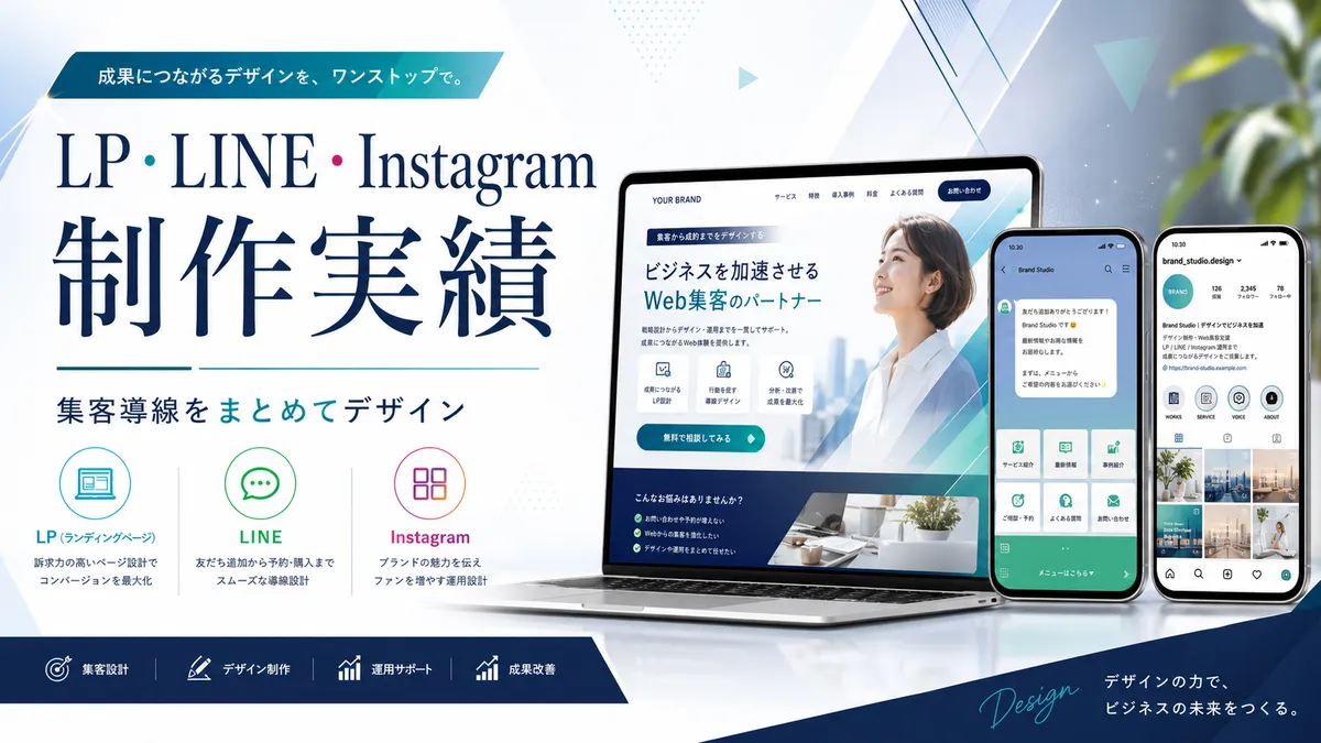 SNS・LINE・LP 集客導線設計のイメージ